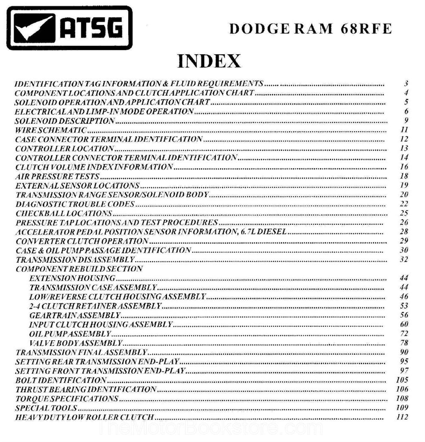 Dodge Ram Trucks 68RFE Transmision Rebuild / Repair Manual 2006 & Up