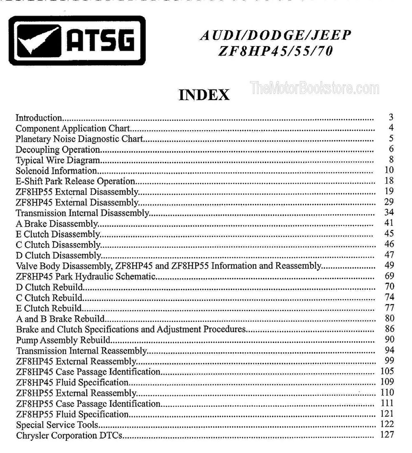 Dodge, Jeep, Audi, BMW ZF8HP45/55/70/<wbr/>90 Transmission Repair Manual: 2008-Up