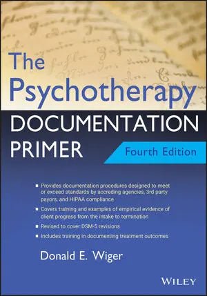skihosevx: Psychotherapy documentation primer (4th edition. 2022) by Donald Wiger - skihosevxskihosevx: Psychotherapy documentation primer (4th edition. 2022) by Donald WigerE-booksskihosevxskihosevx978-1-119-70984-8E-books