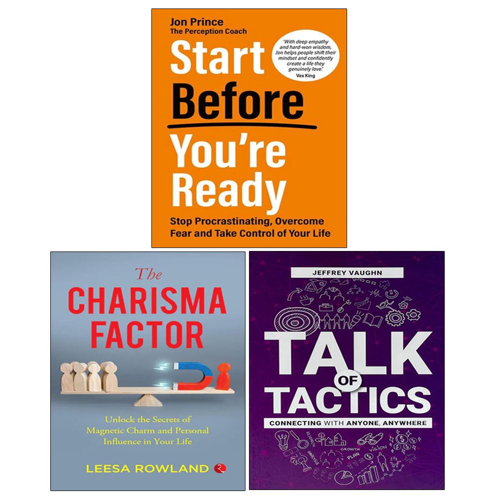 The Charisma Factor, Start Before You’re Ready, Talk of Tactics 3 Books Collection Set - skihosevxThe Charisma Factor, Start Before You’re Ready, Talk of Tactics 3 Books Collection SetRupa Publications/Hay House UKskihosevxskihosevxVRT26857Rupa Publications/Hay House UK