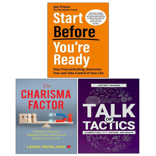 The Charisma Factor, Start Before You’re Ready, Talk of Tactics 3 Books Collection Set - skihosevxThe Charisma Factor, Start Before You’re Ready, Talk of Tactics 3 Books Collection SetRupa Publications/Hay House UKskihosevxskihosevxVRT26857Rupa Publications/Hay House UK