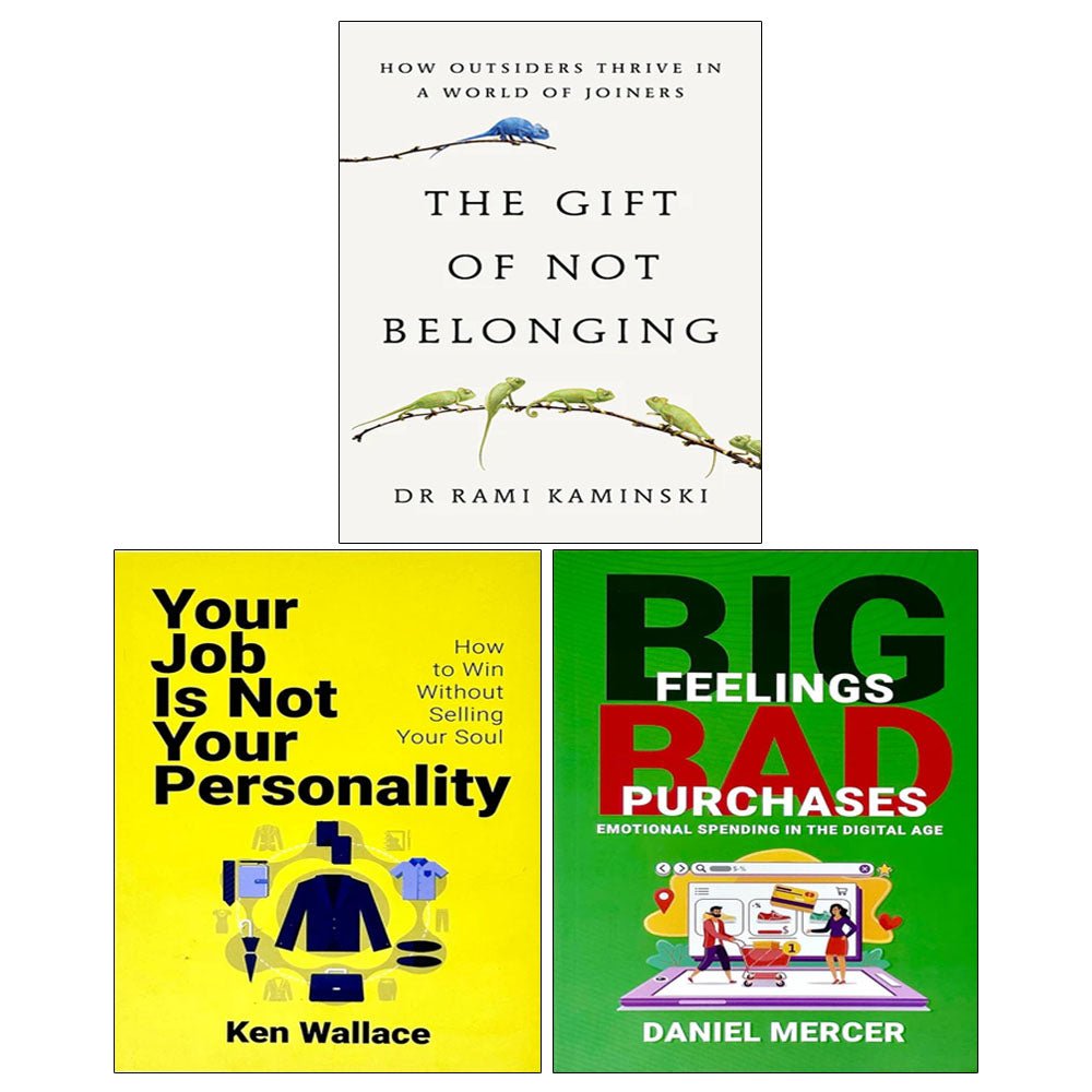 The Gift of Not Belonging(HB), Your Job Is Not Your Personality, Big Feelings Bad Purchases 3 Books Collection Set - skihosevxThe Gift of Not Belonging(HB), Your Job Is Not Your Personality, Big Feelings Bad Purchases 3 Books Collection SetScribe UK/Rupa PublicationsskihosevxskihosevxVRT26871Scribe UK/Rupa Publications
