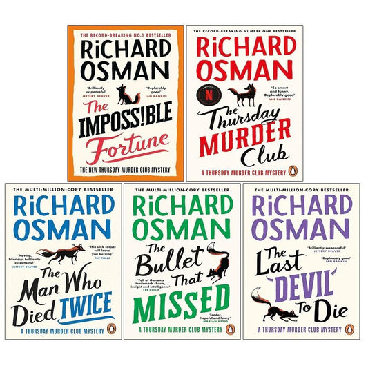 Thursday Murder Club Series 5 Books Collection Set by Richard Osman Last Devil - skihosevxThursday Murder Club Series 5 Books Collection Set by Richard Osman Last DevilPenguin BooksRichard OsmanskihosevxPLD23929Penguin Books